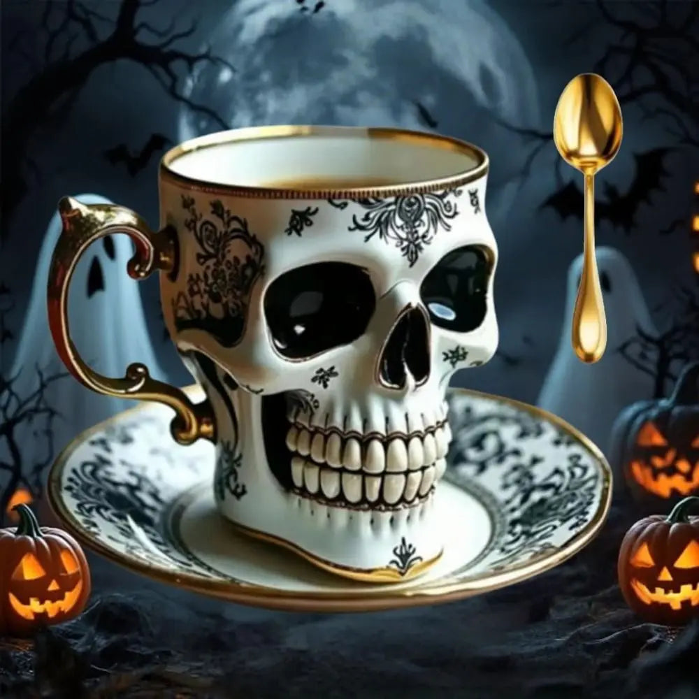 Stylish Resin Skull Coffee Mug