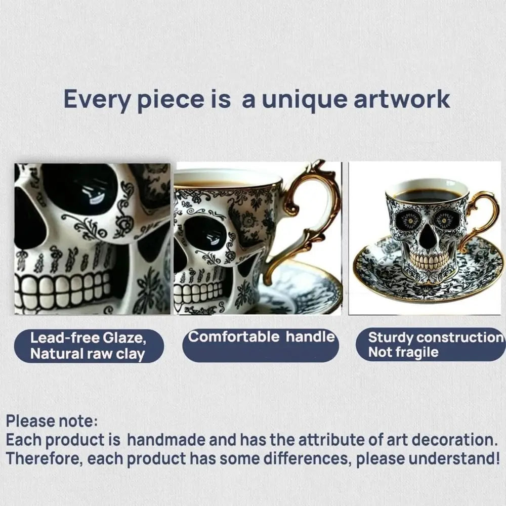 Stylish Resin Skull Coffee Mug