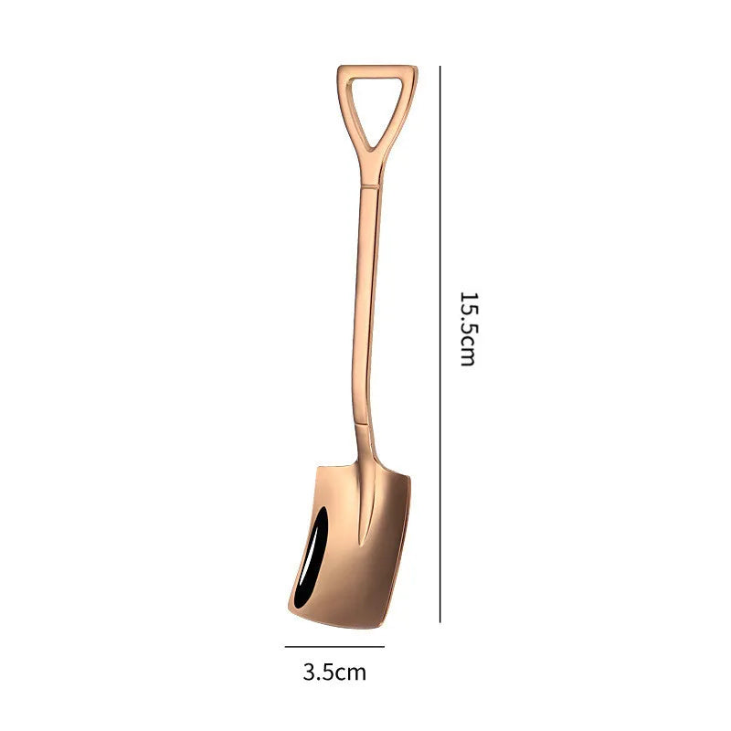 Retro Square Stainless Dessert Spoon