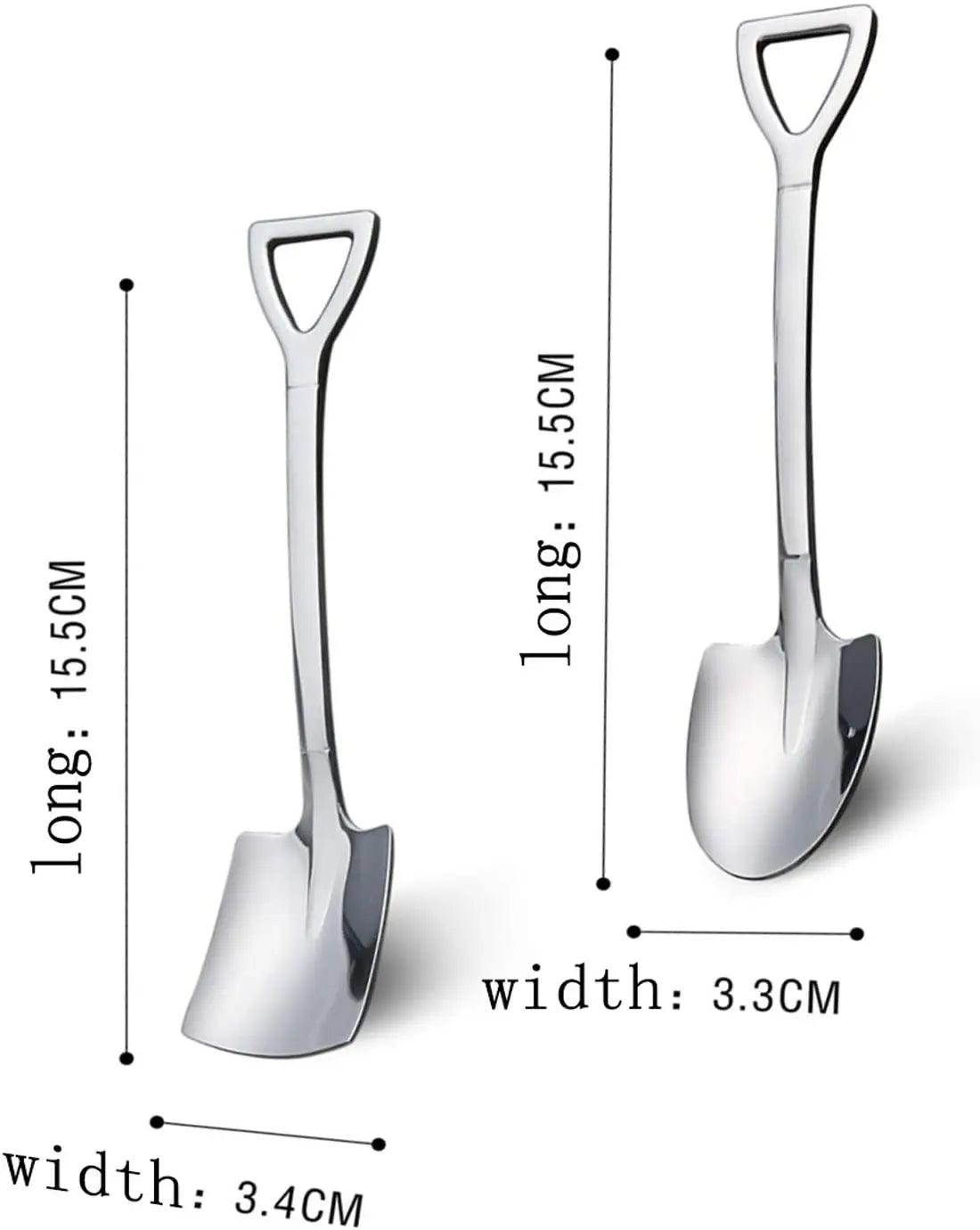 Retro Square Stainless Dessert Spoon