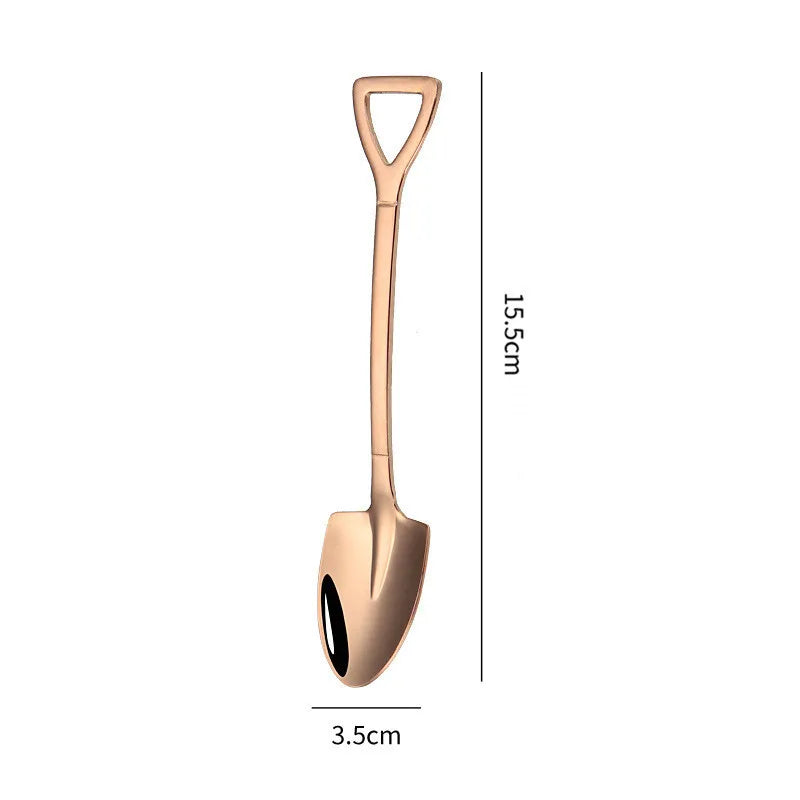 Retro Square Stainless Dessert Spoon