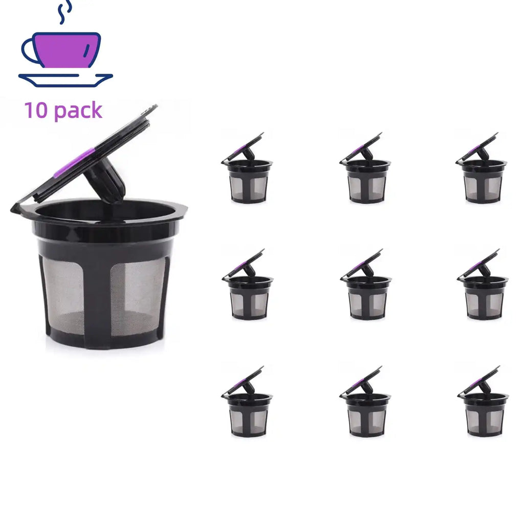 10/6/4pcs Reusable Signle Serve Cups Refillable Coffee Filters