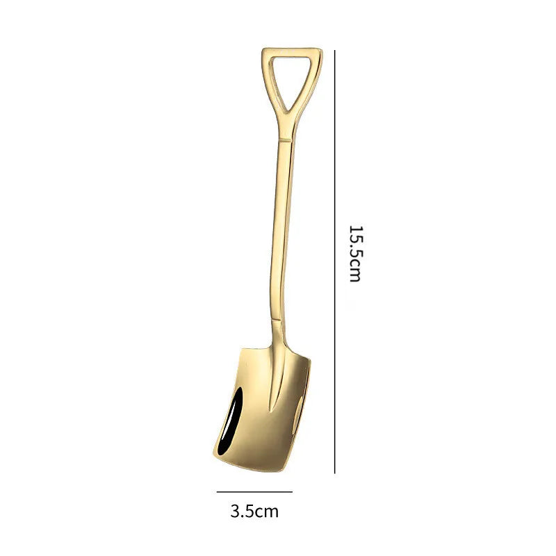Retro Square Stainless Dessert Spoon
