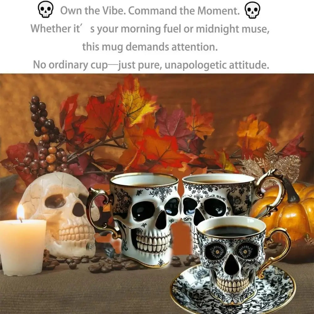 Stylish Resin Skull Coffee Mug